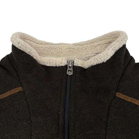 Kuhl Men's EUROPA Alfpaca Fleece Quarter Zip Espresso Brown Large - Picture 5 of 12